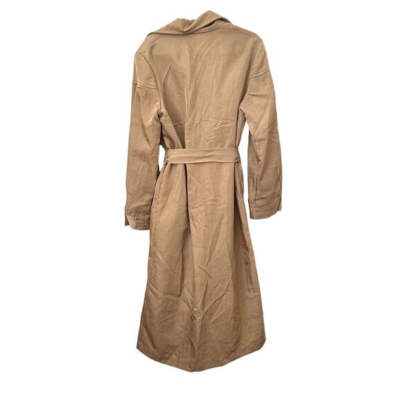 SAINTART Belted Trench Coat in Tan Sz Medium - Picture 3 of 5